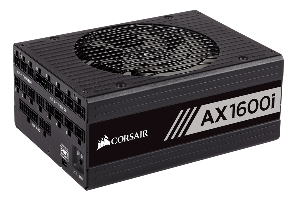 Corsair AXi Series AX1600i 1600W CP-9020087-EU Corsair PC zdroj 1600W AX1600i modulární 80+ Titanium 140mm ventilátor