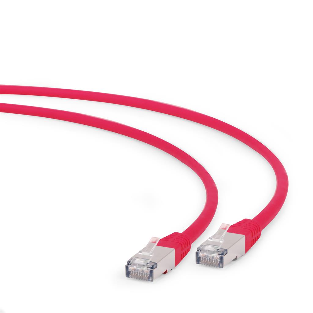 Gembird patch kabel S/FTP Cat. 6A LSZH, 5 m, červený