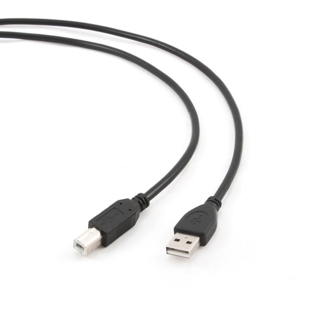 Gembird kábel USB 2.0 AM na USB 2.0 BM, prémiový, 1m, čierny