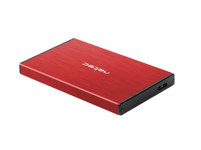 Natec external enclosure RHINO GO for 2,5`` SATA, USB 3.0, Red, NKZ-1279