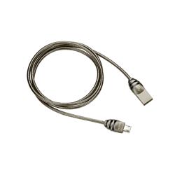CANYON Nabíjecí kabel micro-USB / USB 2.0, 5V/2A, průměr 3,5mm, kovově opletený, 1m, tmavě-šedá