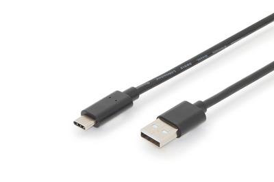 ASSMANN USB Type-C connection cable type C to A M/M 3.0m 3A 480MB 2.0 Version CE bl