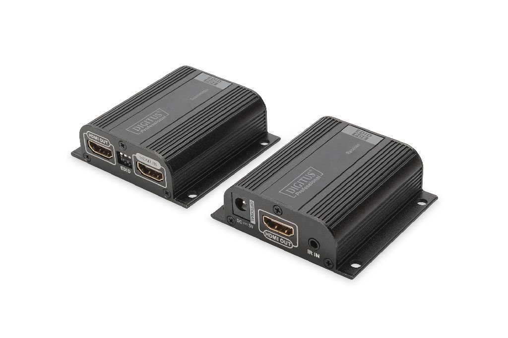 Extender DS-55100-1 Digitus Sada HDMI Extender, 50 m přes síťový kabel (CAT 6 / 6a / 7), EDID, 1x výstup HDMI Loop out, FHD, 1080p