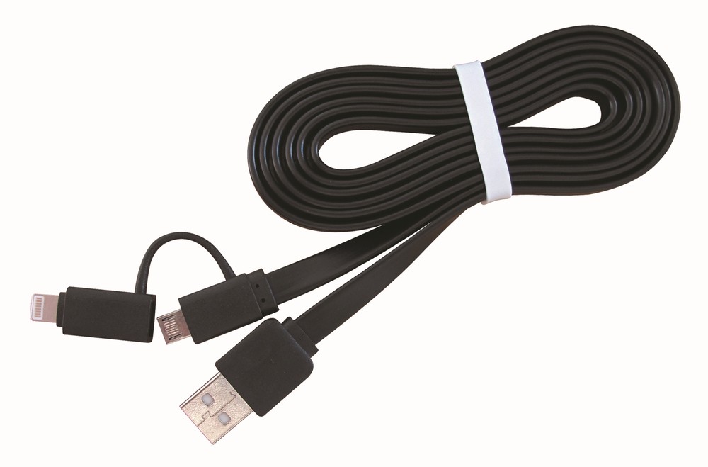 GEMBIRD USB 2.0 COMBO, MicroUSB + Lightning, 1m, černý