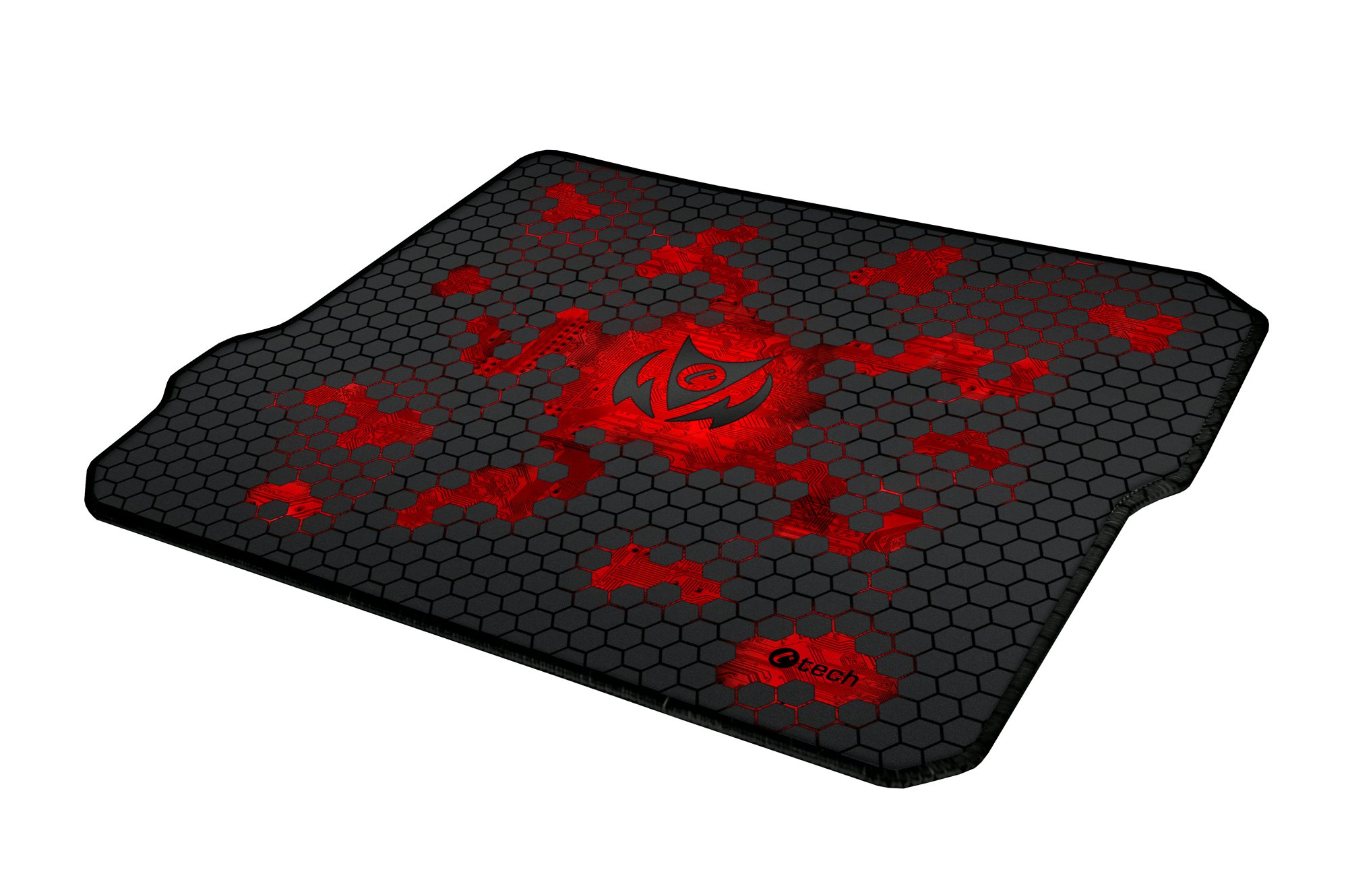 C-TECH ANTHEA CYBER RED; GMP-01C-R, herní podložka, obšité okraje, červená