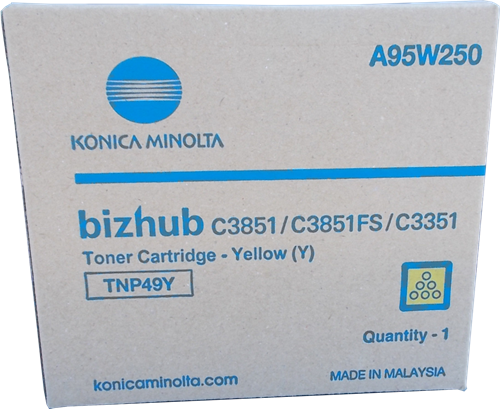Konica Minolta toner A95W250, yellow, 12000str., TNP-49Y, Konica Minolta Bizhub