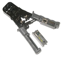 Kleště krimpovací PROFI+ s ráčnou pro konektory RJ11, RJ12, RJ45 s testerem a LED indikací