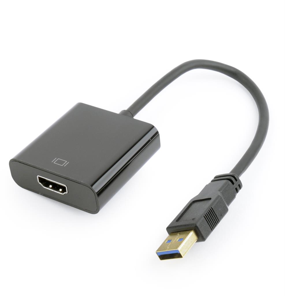 Gembird A-USB3-HDMI-02 Gembird adaptér USB 3.0 (M) na HDMI (F), čierny