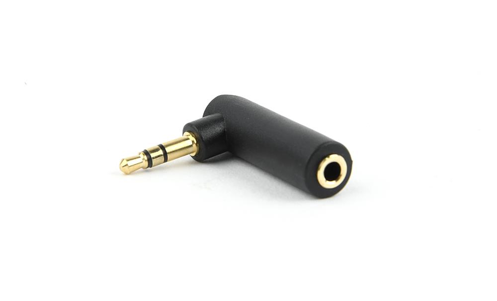 Gembird adaptér 1 x 3.5 mm 4-pin miniJack (M) na audio 90°zalomený