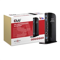 Club3D CSV-1460 Club3D Dokovací stanice USB-A nebo USB-C Dual Display 4K60Hz (6x USB 3.0/2x DP/Ethernet/USB-B/2x audio)