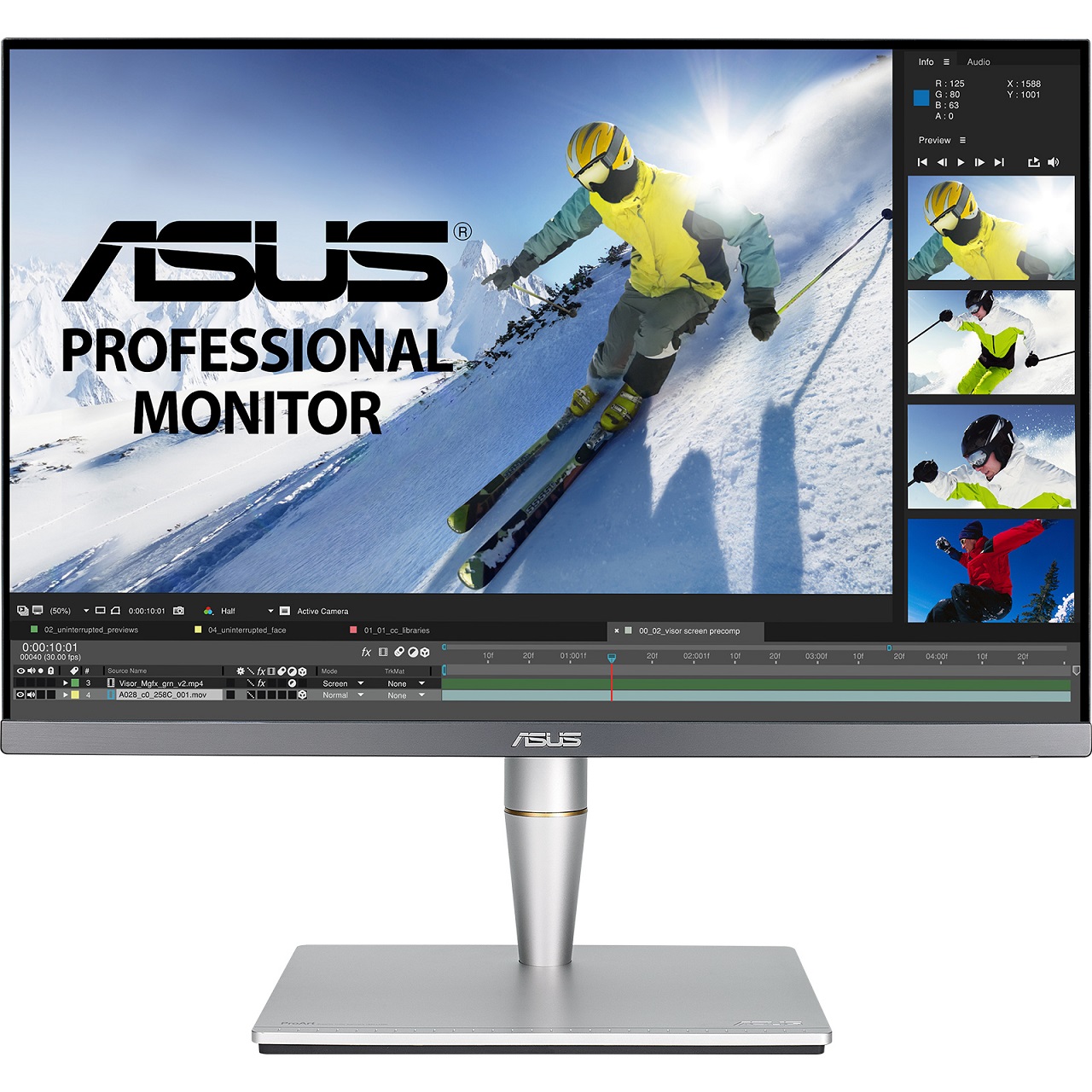 ASUS LCD 24.1" PA24AC 1920x1200 16:10 ProArt IPS 100% sRGB HDR 400 DP over USB-C-VIDEO+60W DP HDMI USB3.0