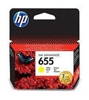 HP 655 Yellow Ink Cart, CZ112AE (600 pages)