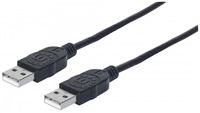 MANHATTAN kabel USB 2.0, Type-A Male to Type-A Male, 3m, Black