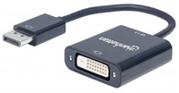 MANHATTAN adaptér DisplayPort 1.2a Male to DVI-D Female, Active, 23 cm, Black