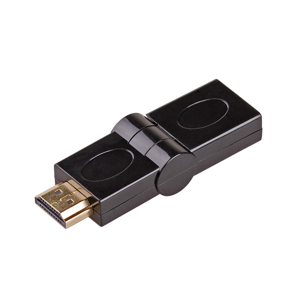 Akyga konvertor HDMI-M/HDMI-F 180°/cerná