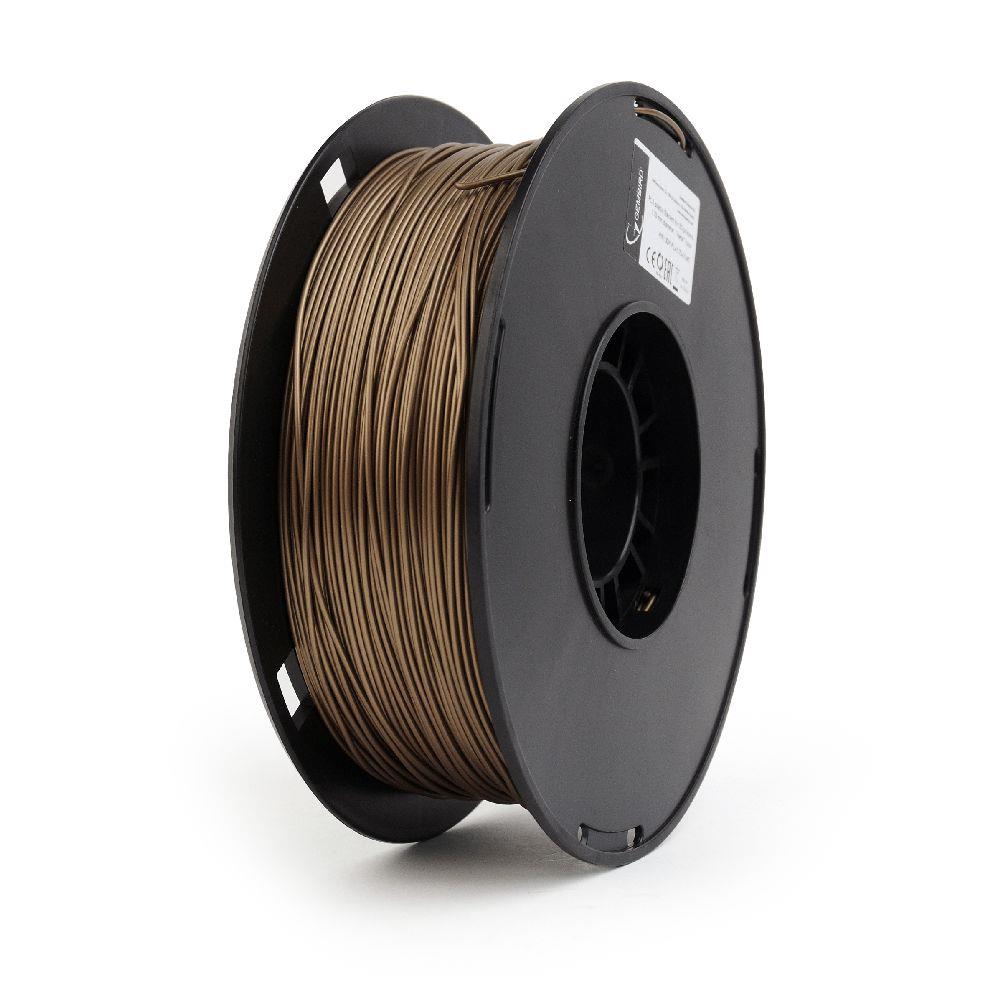 GEMBIRD Tisková struna (filament) PLA PLUS, 1,75mm, 1kg, zlatá metalická
