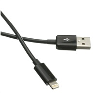 Kabel C-TECH USB 2.0 Lightning (IP5 a vyšší) nabíjecí a synchronizační kabel, 2m, černý CB-APL-20B