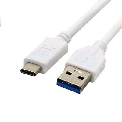 Kabel C-TECH USB 3.0 AM na Type-C kabel (AM/CM), 2m, bílý