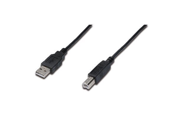 Digitus Připojovací kabel USB 2.0, typ A - B M / M, 3,0 m, černý