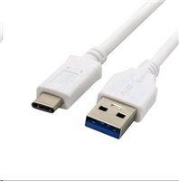 Kabel C-TECH USB 3.0 AM na Type-C kabel (AM/CM), 1m, bílý - CB-USB3C-10W