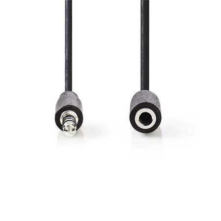 NEDIS prodlužovací stereo audio kabel s jackem/ zástrčka 3,5 mm - zásuvka 3,5 mm/ černý/ 3m
