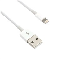 Kabel C-TECH USB 2.0 Lightning (IP5 a vyšší) nabíjecí a synchronizační kabel, 2m, bílý - CB-APL-20W