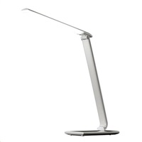 Solight LED stolní lampička stmívatelná, 12W, volba teploty světla, USB, bílý lesk - WO37-W