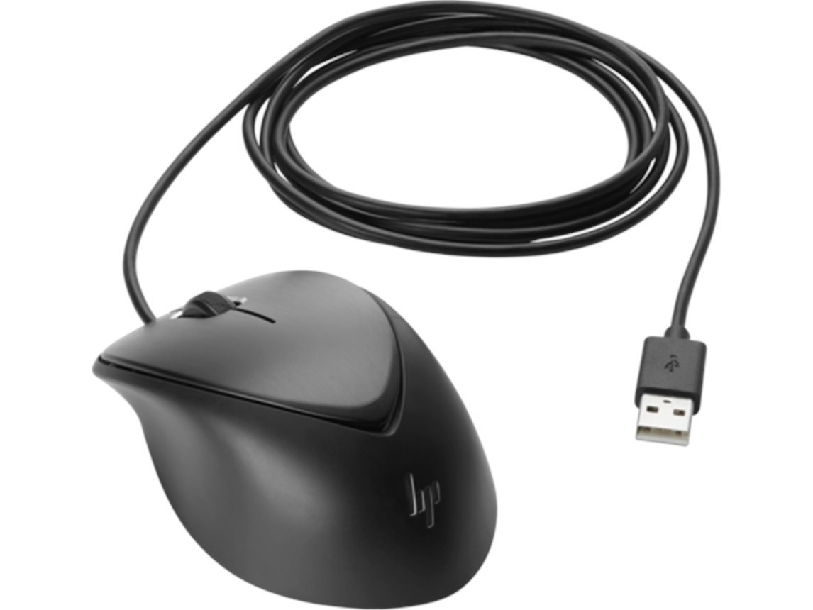 HP USB Drátová myš se čtečkou otisku prstů - černá Nové