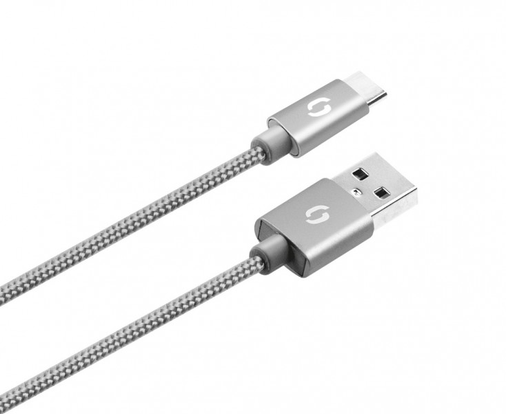 Aligator Premium USB-C šedý 1m DATKP08 Datový kabel ALIGATOR PREMIUM 2A, USB-C, 1m, šedý