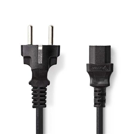 NEDIS napájecí kabel 230V/ přípojný 10A/ konektor IEC-320-C13/ přímá zástrčka Schuko/ černý/ 10m