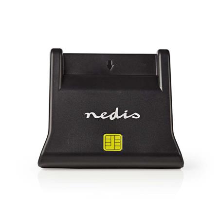 NEDIS čtečka čipových karet CRDRU2SM3BK/ Smart Card ID-1/ eObčanka/ standardní biometrické čipy/ USB 2.0/ černá