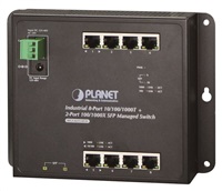Planet WGS-4215-8T2S plochý L4 switch, 8x1Gb, 2x1Gb SFP, 12-48VDC/24VAC, -40~75°C, IP30, fanless