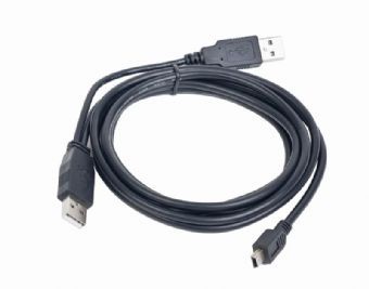 CABLEXPERT Kabel USB A-MINI 5PM 2.0 1m DUÁLNÍ pro extra napájení