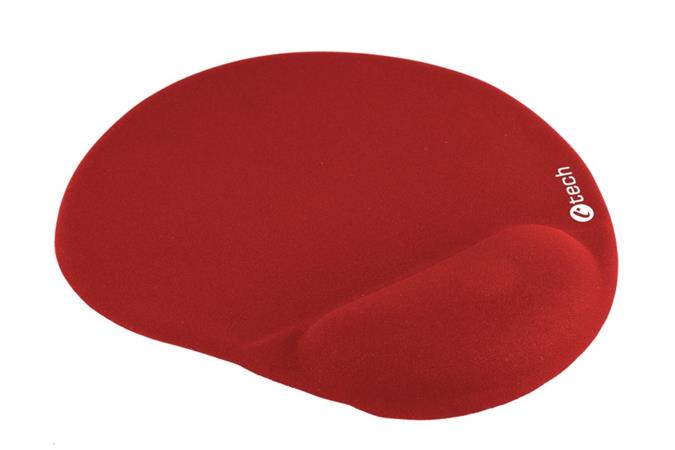 Podložka pod myš gelová C-TECH MPG-03, červená, 240x220mm (MPG-03R) C-TECH Podložka pod myš gelová MPG-03, červená, 240x220mm
