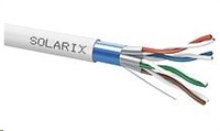 Instalační kabel Solarix CAT6A FFTP šedý Dca s2 d2 a1 500m SXKD-6A-FFTP-LSOH