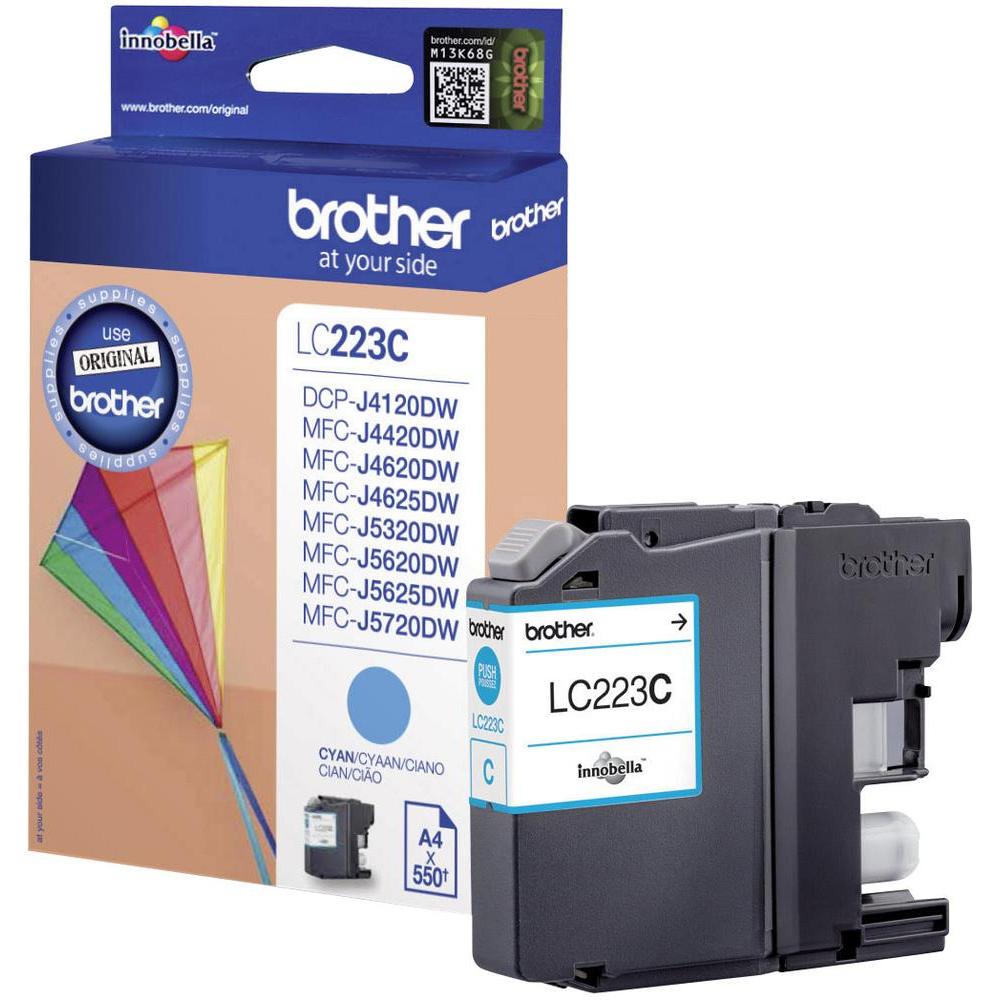 BROTHER inkoustová náplň LC-223C/ Azurová/ 550 stran