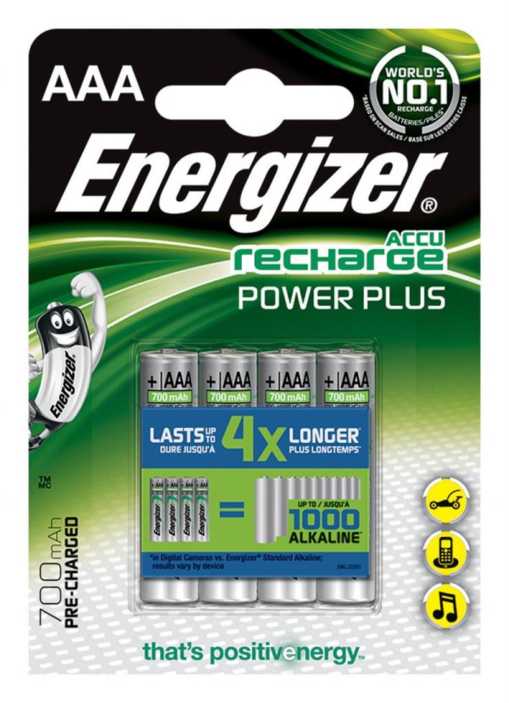 Energizer Rech Power Plus AAA 700 FSB4 precharged