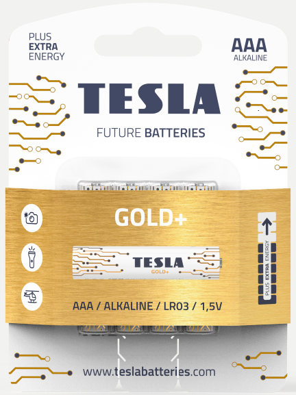 Tesla AAA GOLD+ alkalická, 4 ks, ND