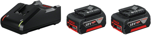 Bosch 2× GBA 18V 4.0Ah + GAL 18V-40 Professional (1.600.A01.9S0 )