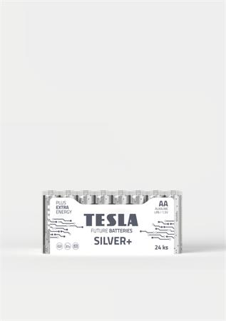 Tesla AA SILVER+ alkalická 1,5V, 24 ks fólie, (LR06, tužková), ND