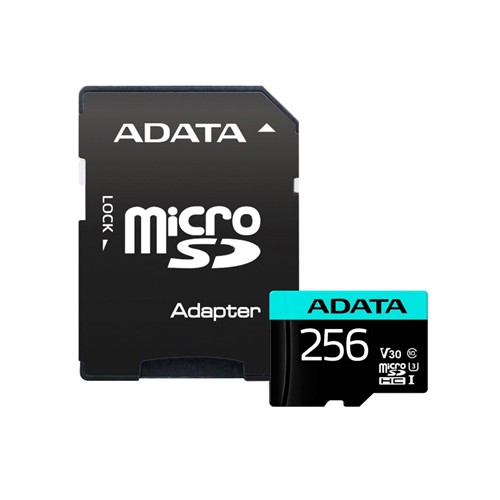 ADATA MicroSDXC 256 GB AUSDX256GUI3V30SA2-RA1 ADATA V30S/micro SDXC/256GB/100MBps/UHS-I U3 / Class 10/+ Adaptér