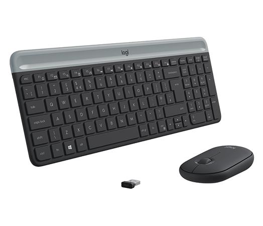 Logitech MK470 Slim Wireless Keyboard and Mouse Combo 920-009260 Logitech klávesnice s myší Wireless Combo Slim MK470 CZ/SK - šedá