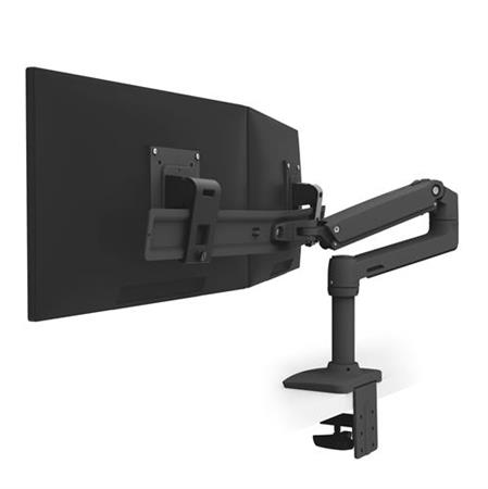 ERGOTRON LX 45-489-224 ERGOTRON LX Desk Dual Direct Arm, matná černá , stolní rameno pro 2 monitry až 25"