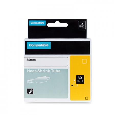 PRINTLINE kompatibilní páska s DYMO 1805444, 24mm, 1.5m, černý tisk/žlutý podklad, RHINO, bužírka