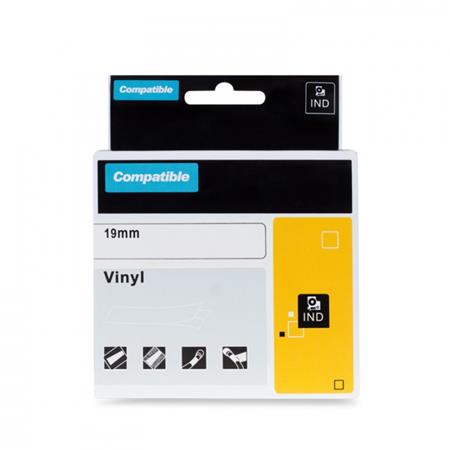 Páska PrintLine kompatibilní s DYMO 1805436 Páska, pro tiskárny štítků, kompatibilní s DYMO 1805436, 19mm, 5.5m, černý tisk/bílý podklad, RHINO, vinylová PLTD80 PRINTLINE kompatibilní páska s DYMO 180