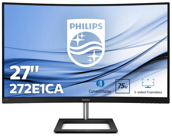 Philips LCD 272E1CA 27" zakřivený VA/1920x1080@75Hz/Mega DCR/4ms/250 cd/VGA/HDMI/DP/Repro/VESA/FreeSync