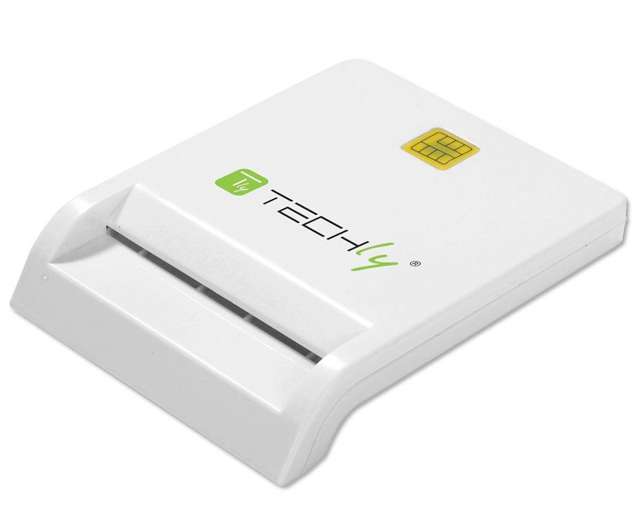 TECHLY 029150 Compact USB 2.0 Smart card reader writer white