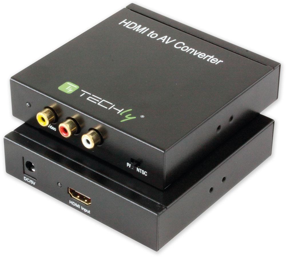 TECHLY 301672 HDMI to RCA composite video + audio stereo L/R converter adapter F/F