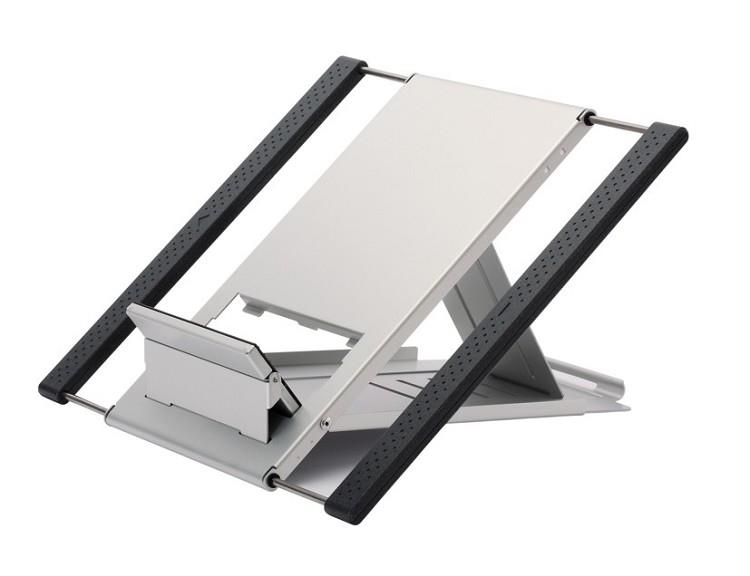 Neomounts NSLS085BLACK /Držák na notebook,tablet/na stůl/10-22"/nosn. 5kg/ 6 různých výškových poloh/skládací/stříbrný