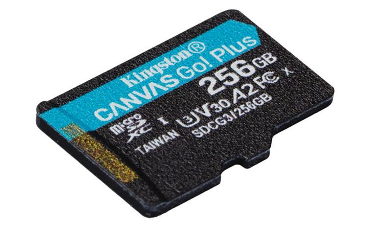 Kingsto Canvas Go! Plus 256 GB UHS-I U3 SDCG3/256GBSP Kingston Canvas Go Plus A2/micro SDXC/256GB/170MBps/UHS-I U3 / Class 10